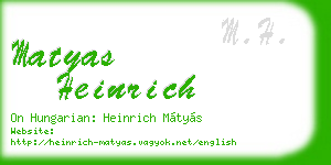 matyas heinrich business card
